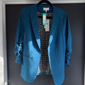 Skies Are Blue Turquoise Women's Blazer